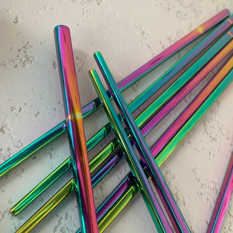 Koolemon 5pairs Polished Multicolor Rainbow 304 Stainless Steel Chopsticks Set,Metal Chopsticks Reusable, Dishwasher Safe, Traditional Chopstick,9.3inch,Chinese Japanese Chop stick - Image 5